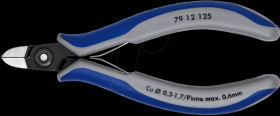 79 12 125 Electronics side cutters, round