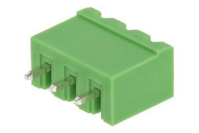 Łączówka; XY2500V-D-03P; 3 tory; R=5,08mm; 12mm; 12A; 300V; przewlekany (THT); proste; zamknięta; zielony; Xinya; RoHS