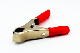 Krokodylek do akumulatora 10A, czerwony, K-d 6