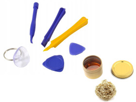 Zestaw Kalafonia z czyścikiem komplet otwieraczy obudów