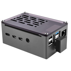 Aluminium NAS Case for Pi 4 with Quiet Cooling Fan