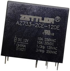 Zettler Electronics AZ733-2CE-12DE Przekaźnik SMT AZ733-2CE-12DE, monostabilny, 1 cewka, 150 V/DC, 380 V/AC, 12 A, 1 szt