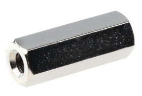 Kołek dystansowy gwint M4 x M4 długość 20mm Mosiądz Żeński/żeński Sześciokątny Essentra