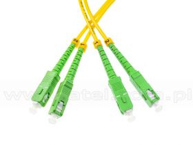 Patchcord światłowodowy SM SC/APC-SC/APC, 9/125, dupleks, G652D, 3m