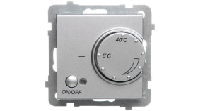 Sonata Regulator Temperatury /Czujnik Podłogowy/ Srebro Mat Rtp-1R/M/38