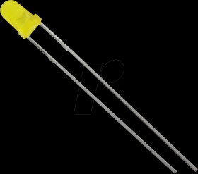 3004Y1D-EHB-A LED 3mm, wired, yellow, 150 mcd, 60°