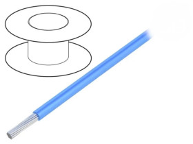 Przewód na rolce o długości 30,5m linka Cu, 600V PVC niebieski 16 AWG 3077 BL005