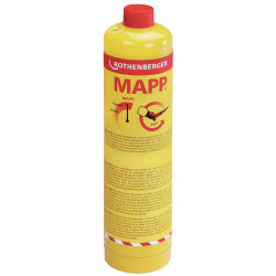 Rothenberger 035521-A MAPP-Gas Cartridge 650ml 2700&#xB0;C Flame Propylene