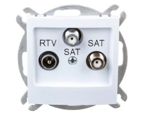 IMPRESJA Gniazdo antenowe RTV-SAT-SAT białe GPA-Y2S/m/00