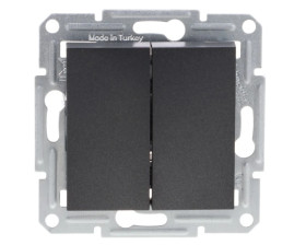 ASFORA Łącznik świecznikowy (z. śrub) bez ramki antracyt EPH0300371