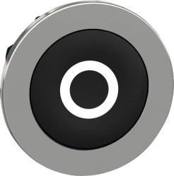 Schneider Electric ZB4FA232 ZB4FA232 Element czołowy dla przycisku płaski, resetowalny (Ø) 30.5 mm O chrom, czarny 1 szt