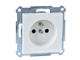 MERTEN Gniazdo pojedyncze z uziemieniem i przesłoną zaciski śrubowe B.P P Sys M MTN2600-0319 SCHNEIDER ELECTRIC