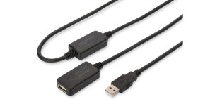 Kabel Przedłużający Usb 2.0 Highspeed Typ Usb A/Usb A M/Ż Aktywny Czarny 20M...