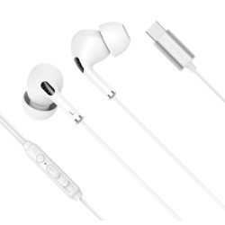 Słuchawki douszne z mikrofonem K&M C1 białe USB-C