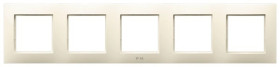 ARIA Ramka pięciokrotna do łączników IP44 ecru RH-5U/27