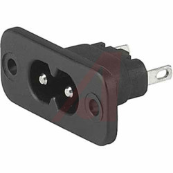 Złącze IEC IEC C8 Montaż na panelu Męski 2.5A Proste liczba bezp None Lutowane Schurter