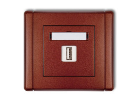 FLEXI Gniazdo USB-AA 2.0 brązowy metalik 9FGUSB-1 KARLIK