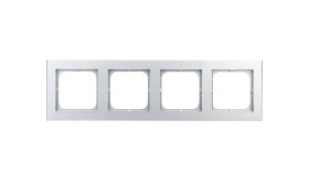 Sonata Ramka Poczwórna Srebro Mat R-4R/38