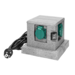 Gniazdo elektr. ogrodowe słupek 4x2P+Z H07RN-F 3x1,5mm2 3m