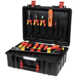 Wiha 45530 L electric Basic Tool Set, 18 Piece (inc. Case)