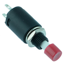 Red On-Off Latching Small Button Push Switch SPST R13-512B1