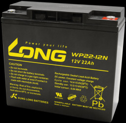 WP 22-12N Maintenance-free rechargeable lead-fleece battery, 22 Ah, 12 V