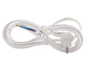 Przewód przyłączeniowy H05VV-F 3x1,5 2m biały S14322