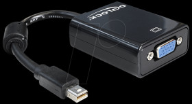 65256 Mini DP plug > VGA socket adapter cable