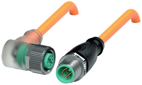 Pepperl+Fuchs 216981 Złącze konfekcjonowane czujnika/aktuatora V1-W-E8-OR1M-POC-V1-G, piny: 4, 4, 1 m, 1 szt.