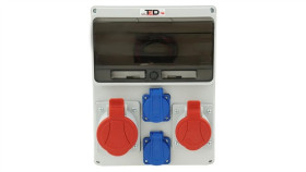 Rozdzielnica Budowlana 11M Perlit 32A/5P + 16A/5P + 2Gs 230V 04.140