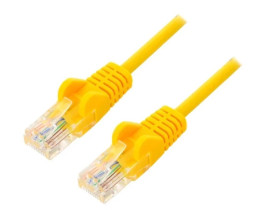 U/UTP6-CCA-100YL Patch cord U/UTP 6 linka CCA PVC żółty 10m 24AWG