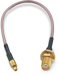 Kabel koncentryczny złącze A SMA złacze B MMCX długość 152.4mm typ kabla RG178 Z zakończeniem