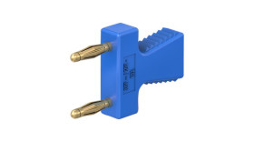 Adapter do złącz pomiarowych, rodzaj: Wtyk, wtyk: 2mm, gniazdo: 2mm, Niebieski