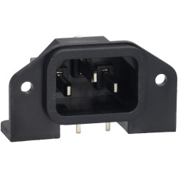 Bulgin PX0580/PC/12132 10A 250V C14 PC Flange Rear Mount Inlet