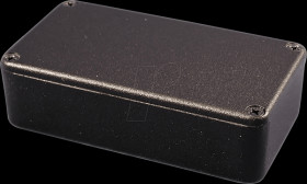 1590CEBK 1590 C, 120.4 x 100.4 x 64.8 mm, aluminum housing, black (polyes