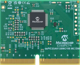 Zestaw rozwojowy interfejsu Microchip dsPIC33AK128MC106 VQFN/TQFP 120-pinowy Moduł szeregowy dsPIC33 128 Kb 32bit
