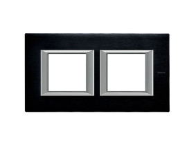 AXOLUTE Ramka 2 podwójna prostokątna pozioma 2X2 moduły szczotkowany antracyt HA4802M2HXS LEGRAND