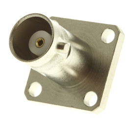 Złącze koncentryczne Montaż na kołnierzu Żeński 50Ω typ złącza Złącze BNC 0 to 4GHz Lutowane