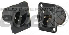 Złącze mikrofonowe męskie 3pin XLR do obudowy