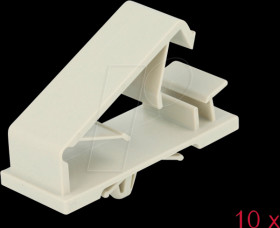 60186 Cable holder with expansion anchor, grey, pack of 10