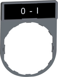 Label holder, printed with “O-I”, for Harmony XB4/XB5, ZBY2178C0