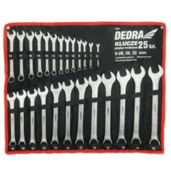 KOMPLET KLUCZY PŁASKO-OCZKOWYCH 25-SZTUK 6-32MM