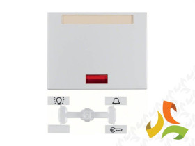 BERKER K.5 Klawisz pojedynczy z 5-cioma soczewkami i polem opisowym aluminium 14157103 HAGER