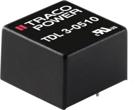 DC converter, 4.5-10 VDC, 2 W, 1 output, 3.3 VDC, 79 % efficiency, TDL 3-0510