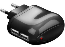 ładowarka USB sieciowa z dwoma gniazdami 2A GOOBAY 44013