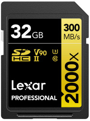 Karta SD SDHC, 32 GB Nie TLC, Lexar Gold 0 → 70°C 2000x