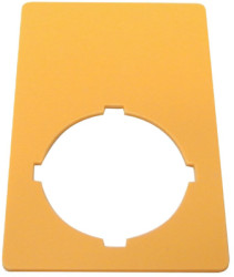 Label, 50 x 30 mm, with “emergency stop” symbol, for emergency stop pushbutton, 121089