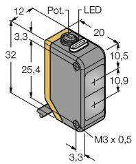 Czujnik dyfuzyjny Turck Q20NDXL W/30 3078162 1 szt.