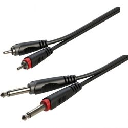 Przyłącze 2xJack 6.3-2xRCA 1m ROXTONE