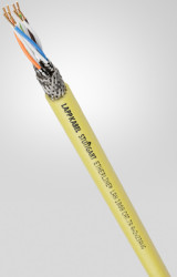 LSZH ethernet cable, Cat 7A, 8-wire, 0.25 mm², AWG 23, yellow, 2170971